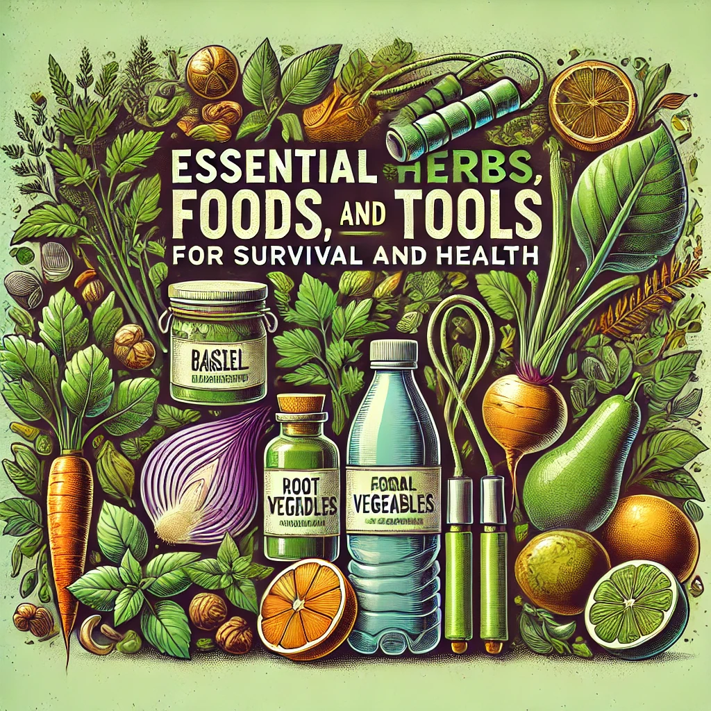 Essential Herbs, Foods And Tools For Survival And Health